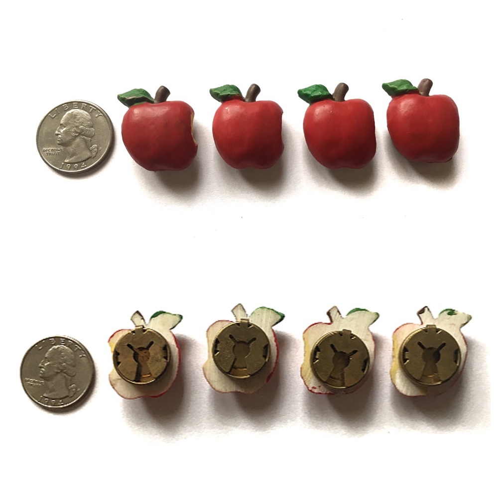 VTG OOAK Apple Sweater Clips Retro